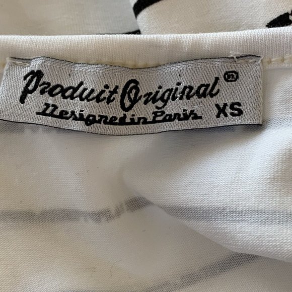 PRODUIT ORIGINAL Paris Mon Amour Eiffel Tower Shirt Striped Lace XS - Picture 5 of 6